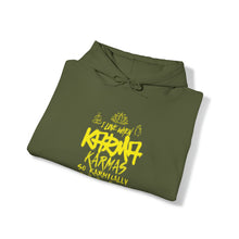 Load image into Gallery viewer, LMTE "I love when Karma..." Hooded Sweatshirt