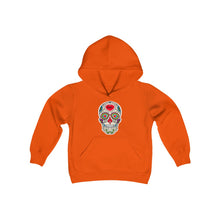 Load image into Gallery viewer, LMTE "Candy Skull" Youth Hooded Sweatshirt