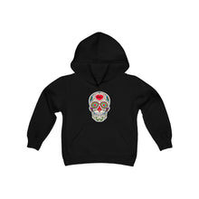 Load image into Gallery viewer, LMTE "Candy Skull" Youth Hooded Sweatshirt