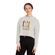 Load image into Gallery viewer, LMTE ASL Women’s Cropped Hooded Sweatshirt