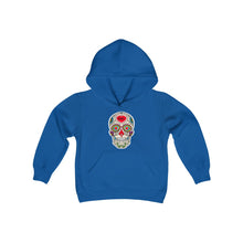 Load image into Gallery viewer, LMTE "Candy Skull" Youth Hooded Sweatshirt