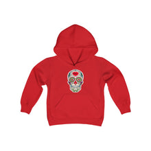 Load image into Gallery viewer, LMTE &quot;Candy Skull&quot; Youth Hooded Sweatshirt

