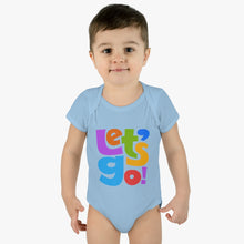 Load image into Gallery viewer, LMTE &quot;Let&#39;s Go&#39; Infant Baby Rib Bodysuit
