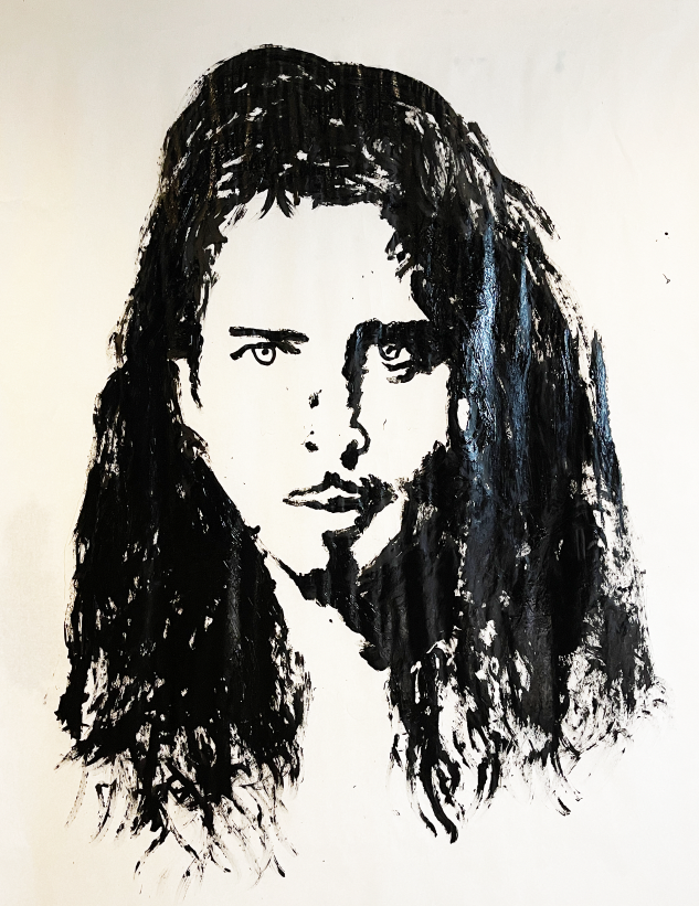 Chris Cornell finger painting 4ft x 5ft