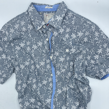 Load image into Gallery viewer, LMTE Men&#39;s Large Grey/Blue Floral Button down - Size Large
