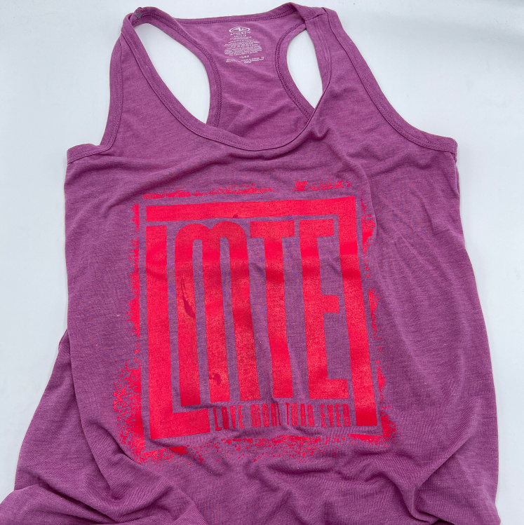 LMTE Pink and Red Women's Tank - Size Large