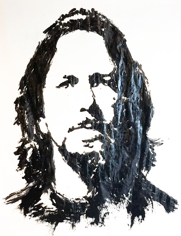 Eddie Vedder finger painting 4ft x 5ft