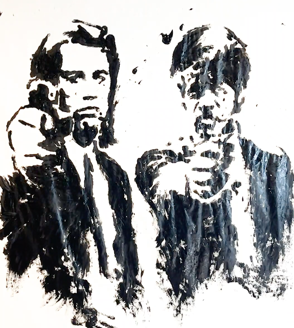 Original Pulp Fiction finger painting 4ft x 5ft