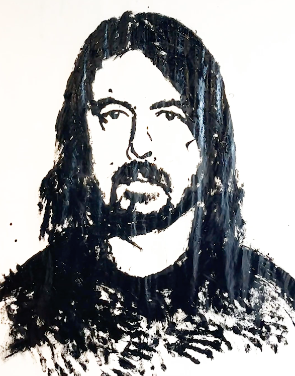 Dave Grohl finger painting 4ft x 5ft