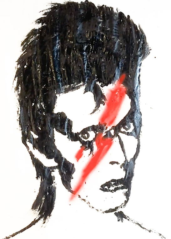 David Bowie finger painting 4ft x 5ft