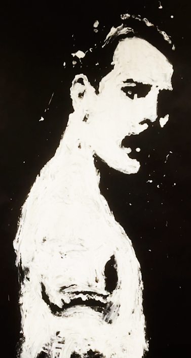 Freddie Mercury - finger painting 4ft x 5ft