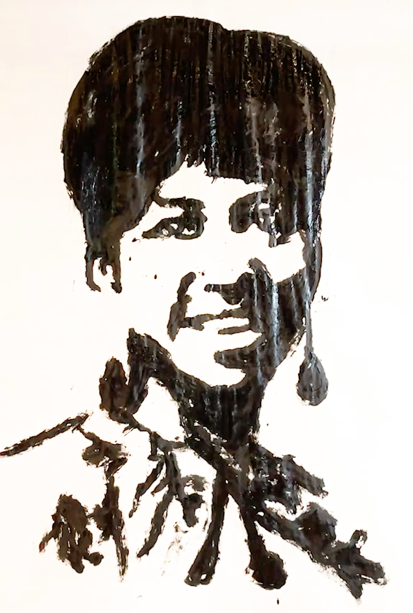 Aretha Franklin finger painting 4ft x 5ft