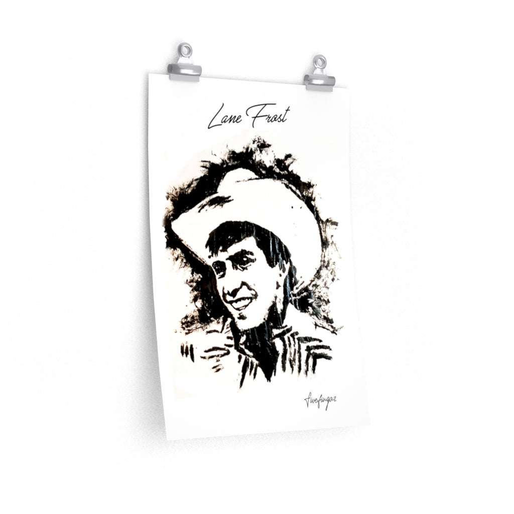 Lane Frost finger painting print - Limited Edition