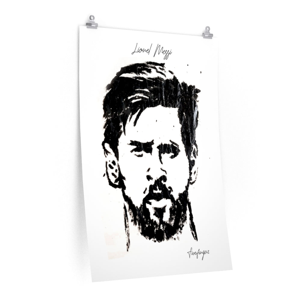 Lionel Messi Print - finger painting