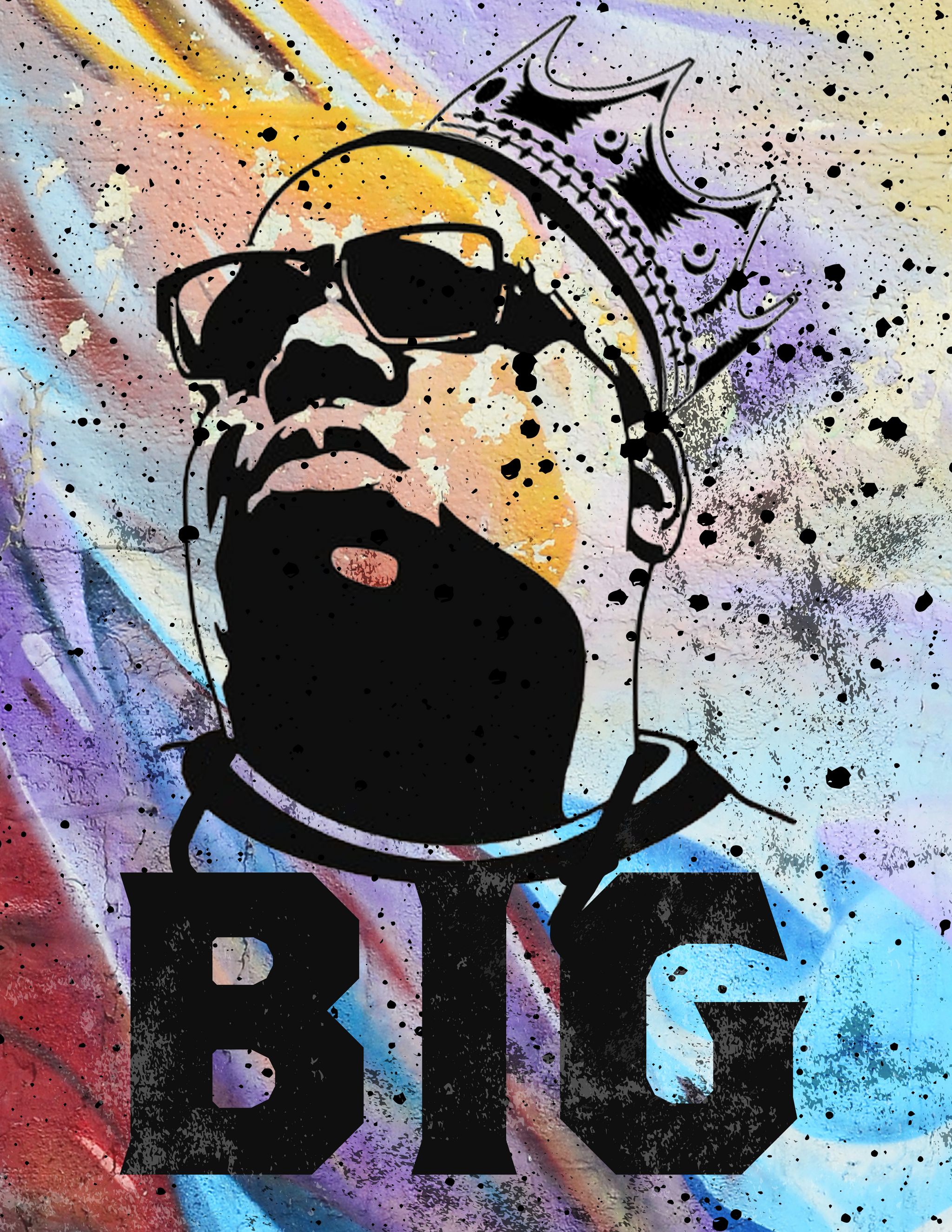 レア特大一点物notorious bigペイントアート Notorious Big Painting Biggie Smalls Art New York City Graffiiti