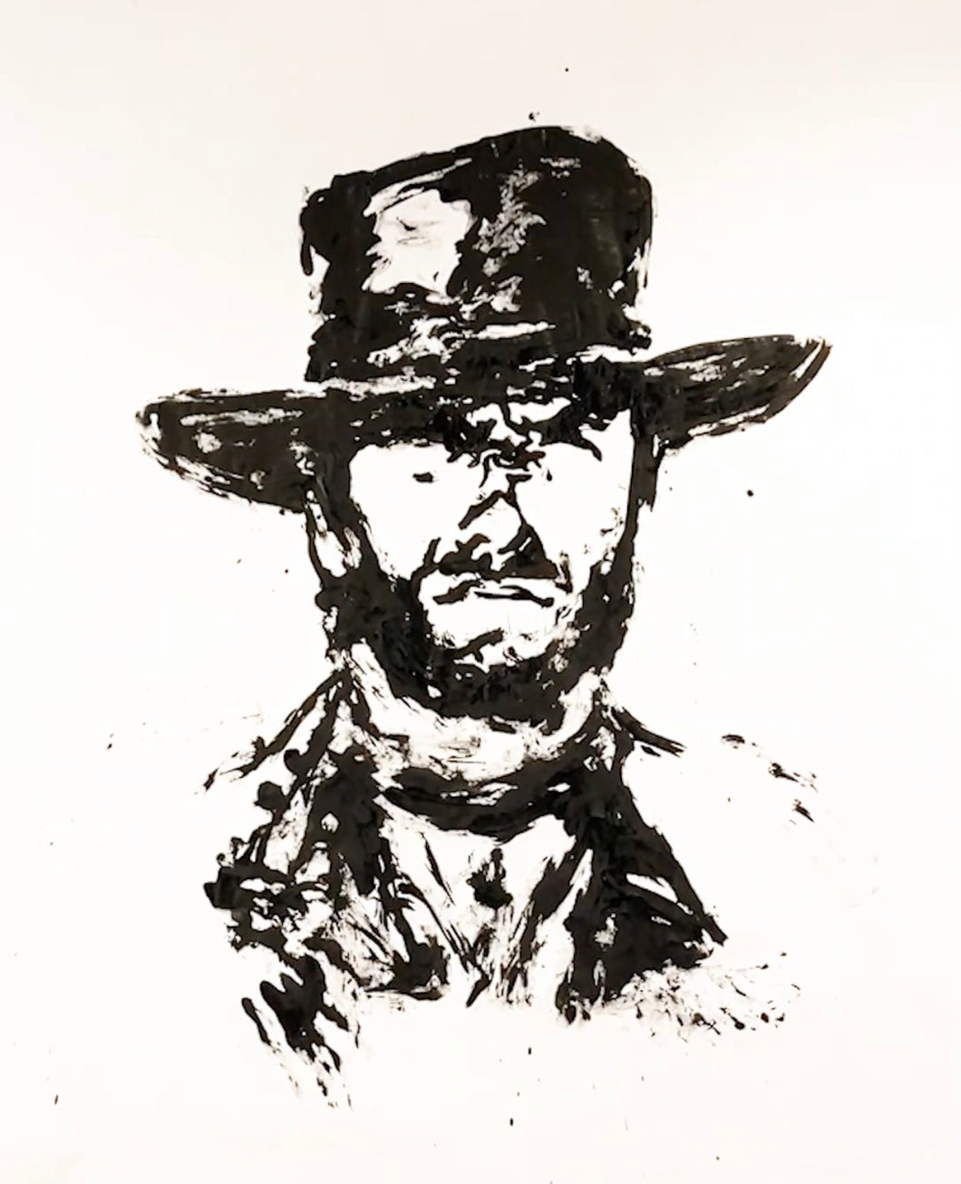 Clint Eastwood Finger Painting