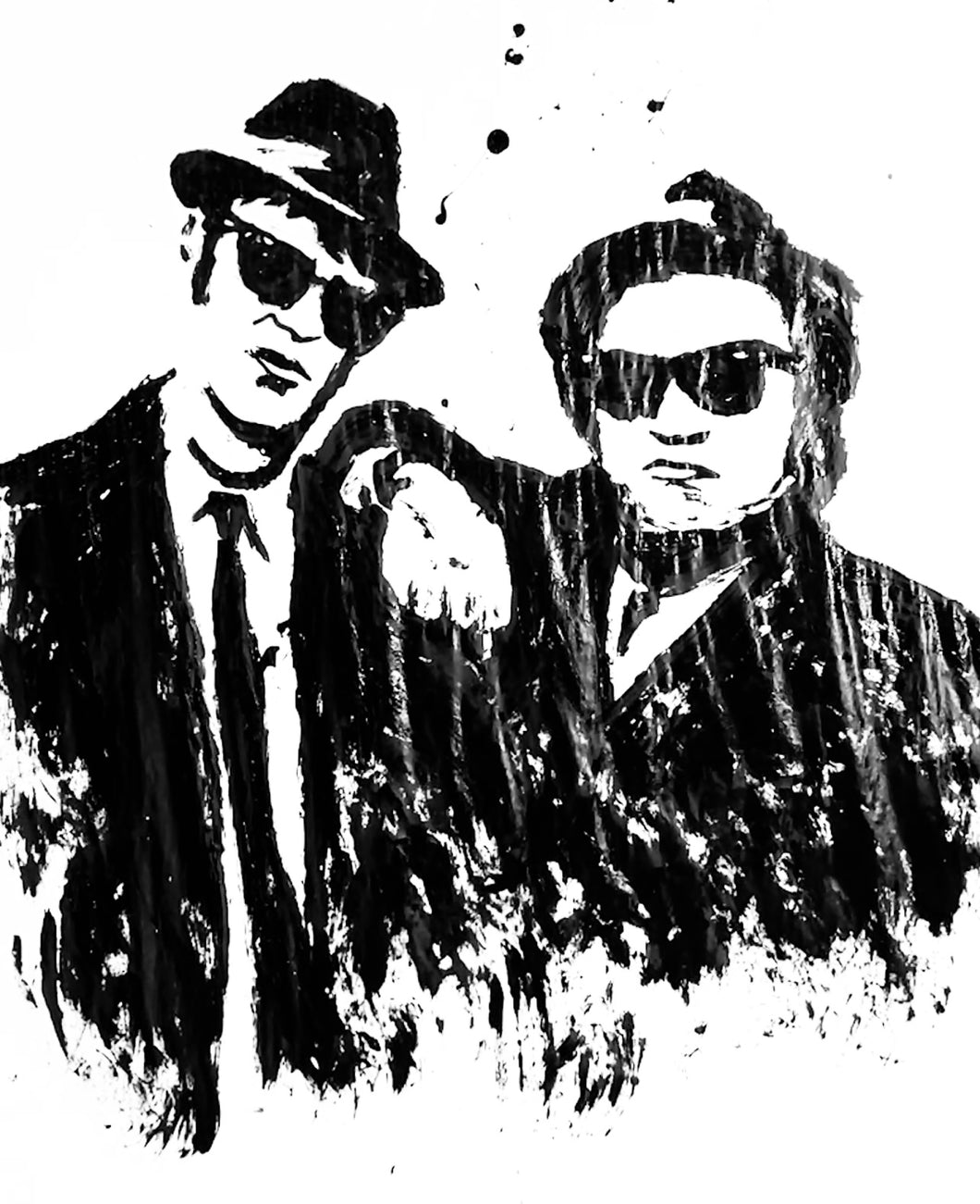 Blues Brothers Finger painting 4ft x 5ft