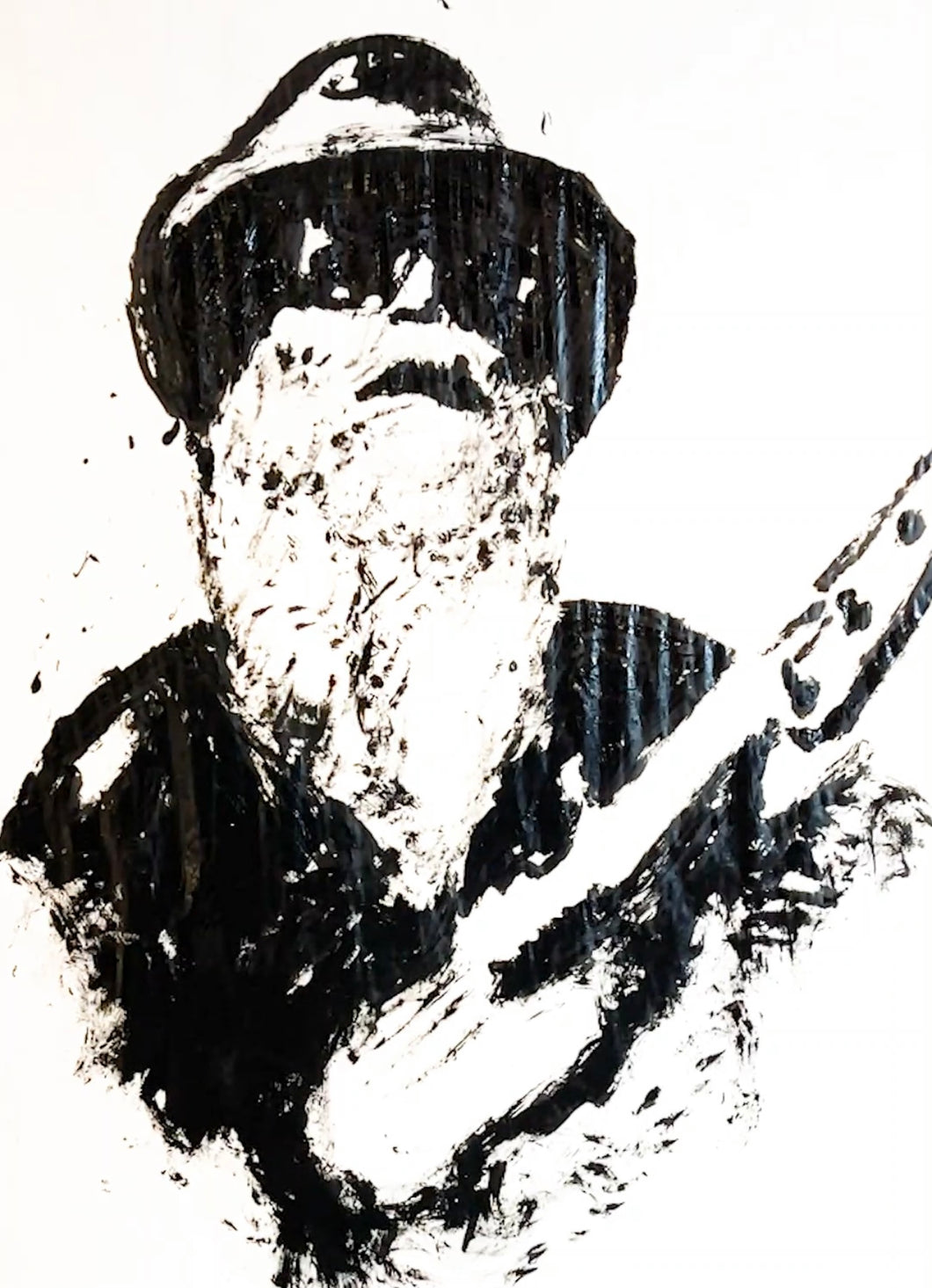 Dusty Hill - Finger painting 4ft x 5ft