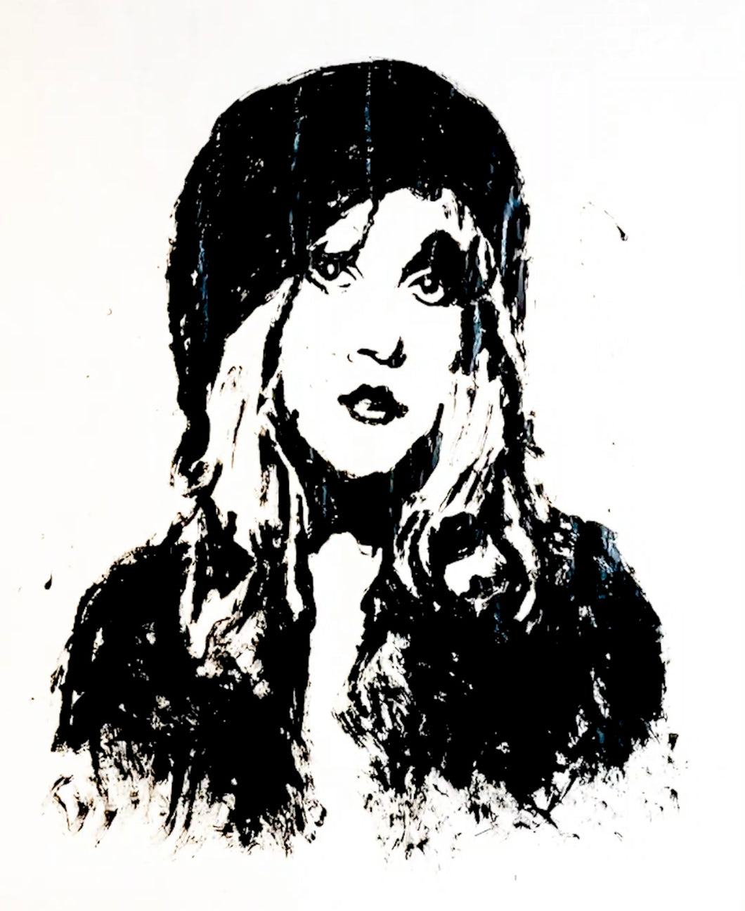 Stevie Nicks finger painting 4ft x 5ft