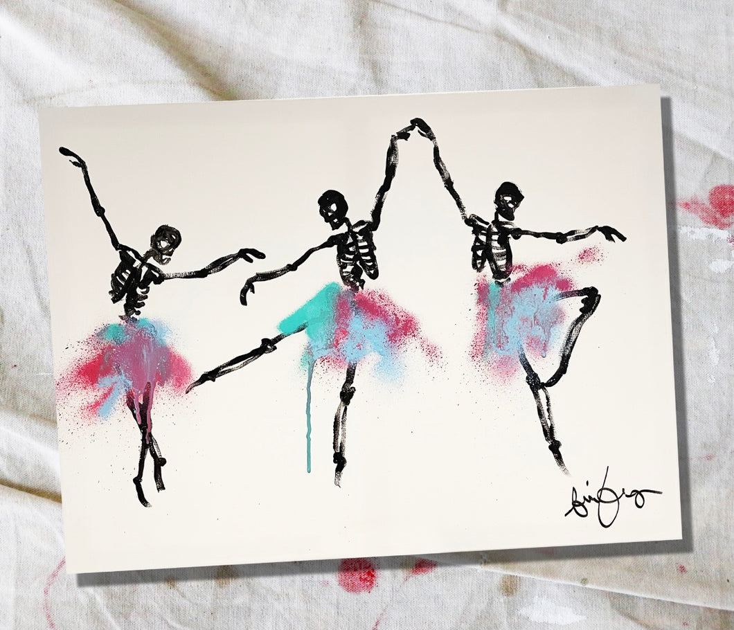 Signed 3 Ballerina Print